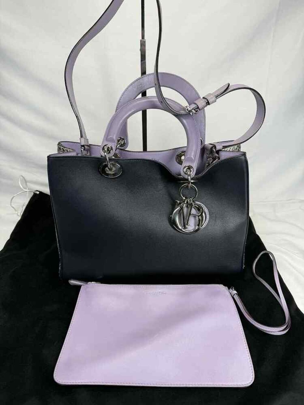 Christian Dior Diorissimo Tote Pebbled Leather Medium W/Pouch SPB-TS 355859